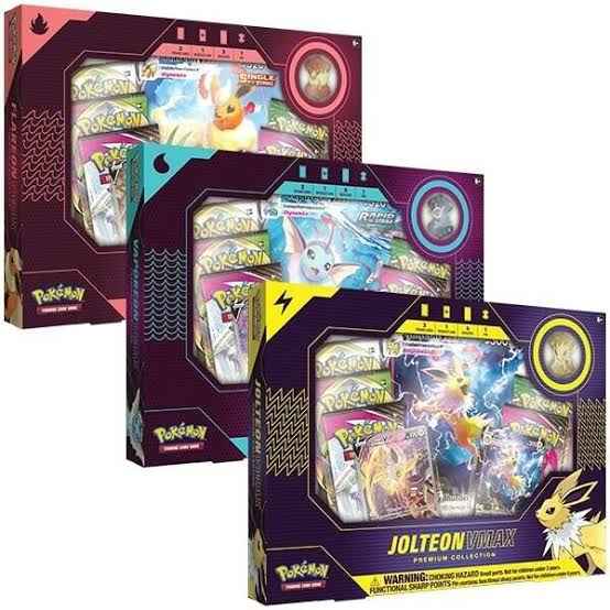 Eevee Evolution VMAX Premium Collection Set of 3 Pokemon TCG