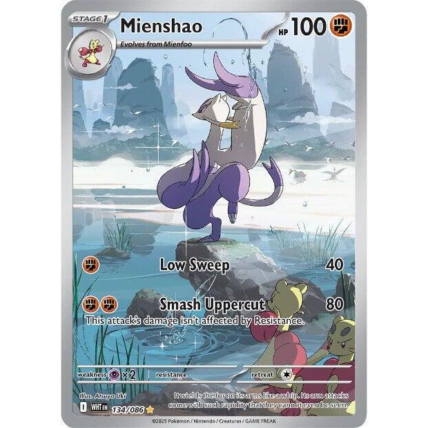 Mienshao - 134/086 - Illustration Rare - White Flare - Pokemon Card - NM/M