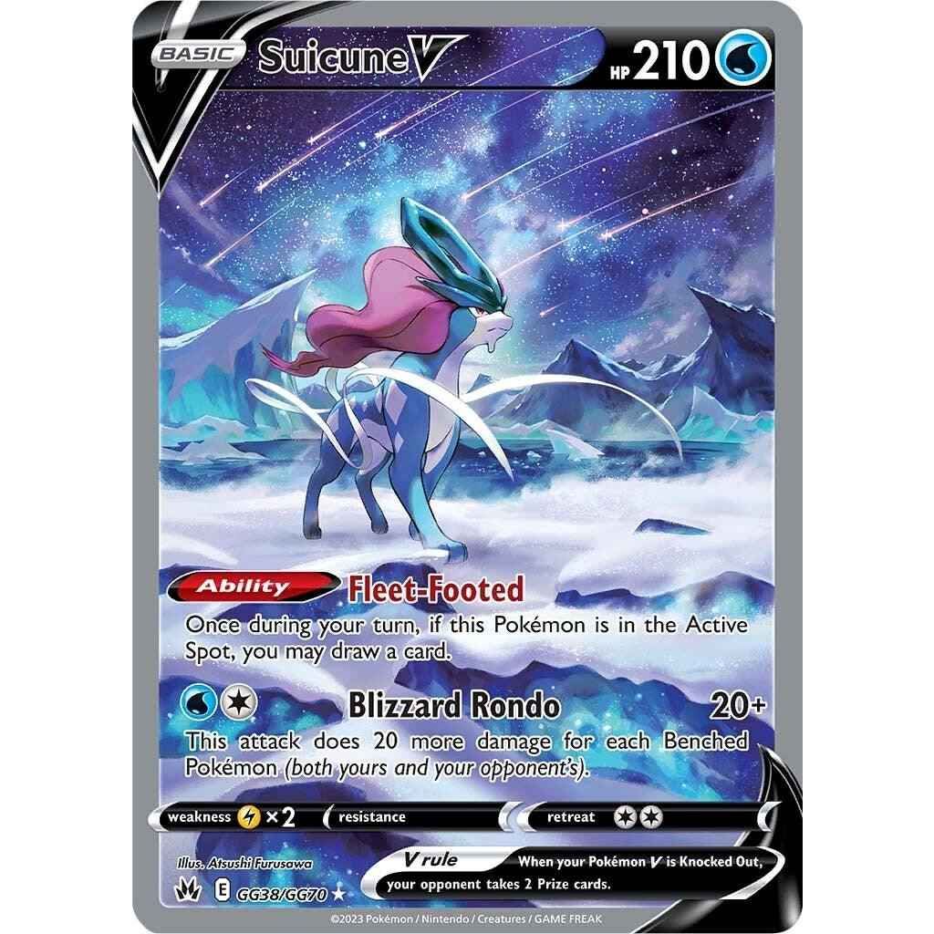 Suicune V #GG38 Pokemon Crown Zenith - Backtotheculturecollectables