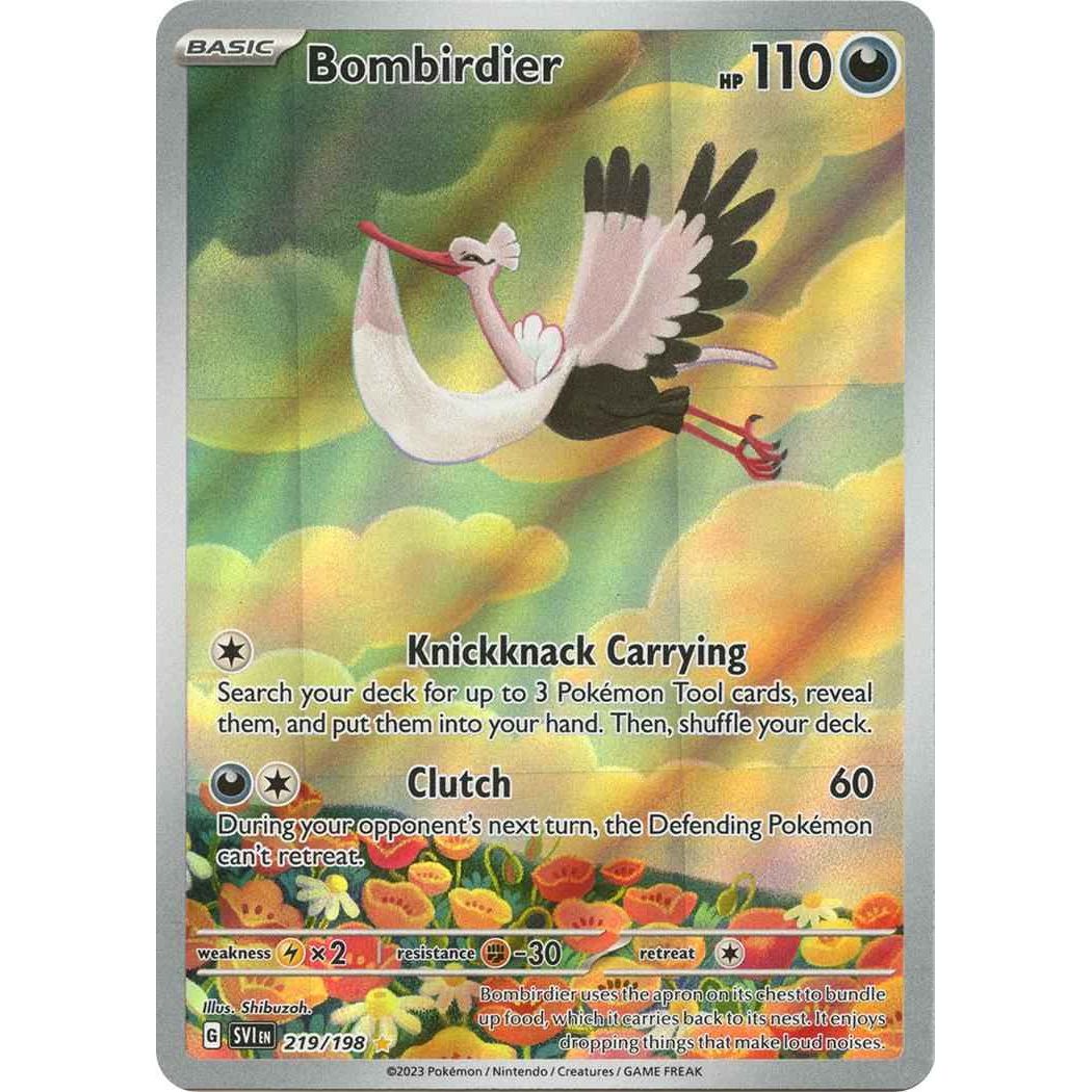 Bombirdier Full Art 219/198 Illustration Rare Scarlet and Violet Pokemon TCG Near Mint