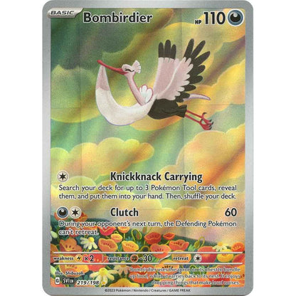 Bombirdier Full Art 219/198 Illustration Rare Scarlet and Violet Pokemon TCG Near Mint