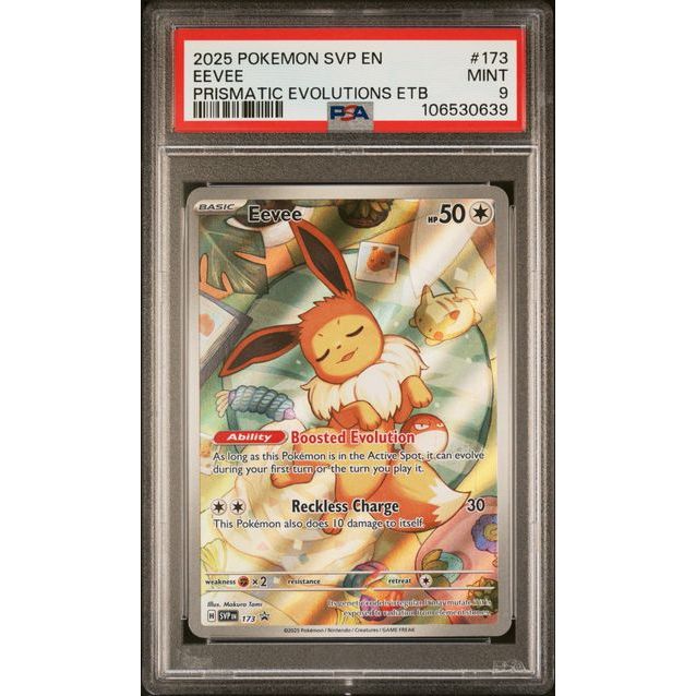 Eevee 2025 Pokemon Scarlet and Violet Promos 173 Prismatic Evolutions ETB Promo PSA 9 - Backtotheculturecollectables