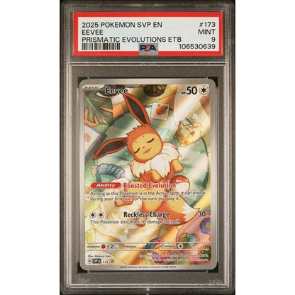 Eevee 2025 Pokemon Scarlet and Violet Promos 173 Prismatic Evolutions ETB Promo PSA 9 - Backtotheculturecollectables