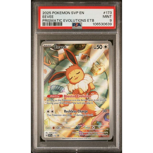 Eevee 2025 Pokemon Scarlet and Violet Promos 173 Prismatic Evolutions ETB Promo PSA 9 - Backtotheculturecollectables