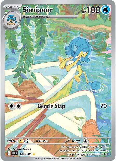 Simipour - 102/086 - Illustration Rare - Black Bolt - Pokemon Card - NM/M